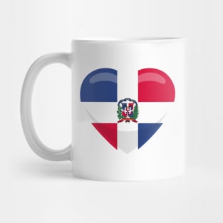 Dominican Republic Flag Heart Mug